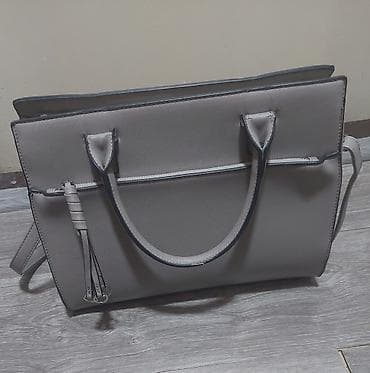 muške kožne narukvice: Elegantna ženska torba – siva - Materijal: veštačka koža sa finom — 4