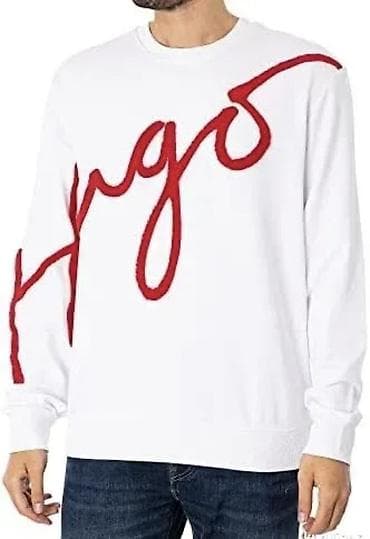 fred perry majice: HUGO Mens Dokapi Cotton-Terry Hoodie with Oversized Logo vel. XL NOVO — 1