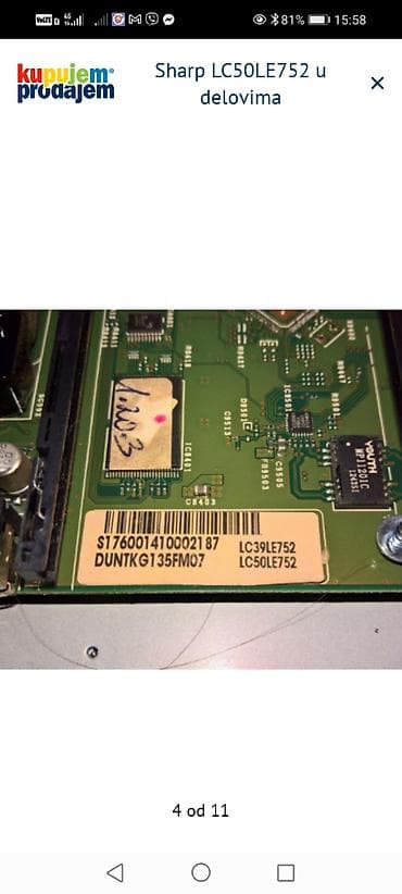 fen za kosu 5 u 1: Sharp LC50LE752 – delovi Dostupni originalni delovi sa modela: - Main — 5