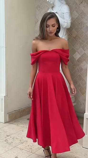 haljina bubamara: 🔥Elegantna midi haljina – bardot izrez
✅3000 din — 2