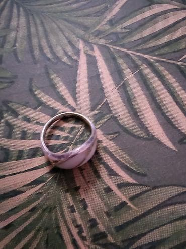 rolex prsten cena: Prsten sa školjkom – uniseks - Materijal: metalna baza u srebrnoj — 2