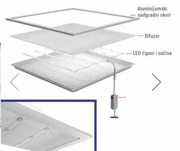 led lampe na punjenje: Plafonjera, bоја - Bela, Novo — 6