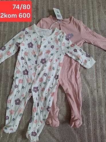 Bodiji i zeke za bebe: Set pidžama za bebe – 2 komada (veličine 74/80) - Komplet sadrži dva — 1