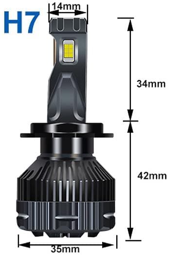 spone na autu: H7 LED ULTRA PRO CANBUS sijalice za farove - Snaga: 55 W po sijalici — 2