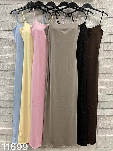 Skafanderi: ✨Ženska slip haljina sa tankim bretelama i diskretnim sjajnim — 2