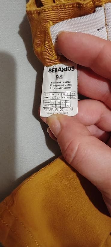 lidl lanene pantalone: Dečije pantalone – Beba Kids, baby boy kolekcija - Boja: senf/oker — 5