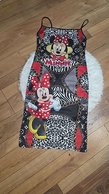 evolution haljine: Haljina na bretele sa Minnie Mouse printom vel.L jednom nošena bez — 6