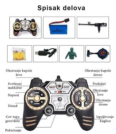 Igračke: Nov RC tenk sa svim motorizovanim i daljinski kontrolisanim komandama — 6