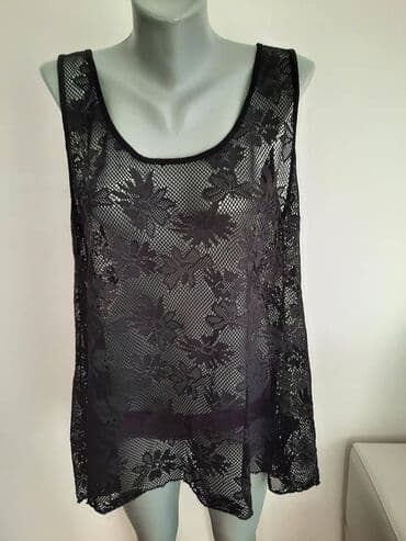 XL, Polyester, Floral, Single-colored, color - Black — 1