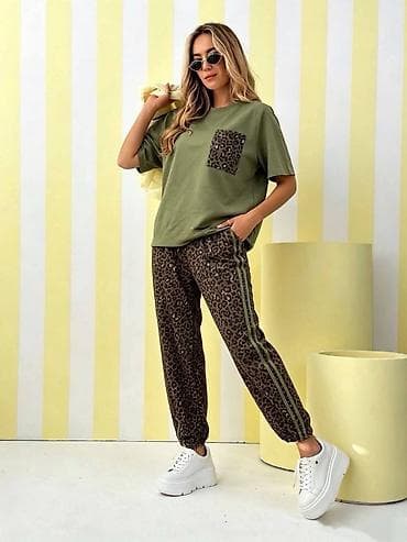 pepco katalog žene: Dvodеlni ženski komplet – majica i pantalone sa leopard printom - — 5