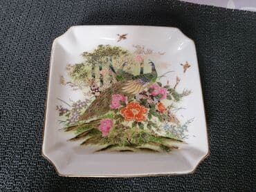 plitka posuda za pečenje pyrex: Japanski nov rucno oslikan tanjir 70te. Tanjir univerzalni,kao — 4
