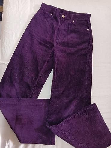 pantalone calzedonia: Monki ženske pantalone od somota - Model: široke nogavice, klasičan — 1