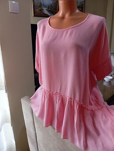 yellow cab cipele: Ružičasta ženska bluza sa volanom.Amibo bluzapoluobim 64 cm,duzina — 2