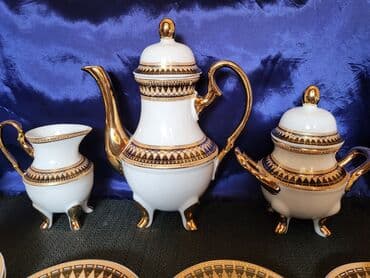 metalac solje za kafu cene: Servis vintaz za kafu porcelanski. Servis za kafu,perfektan pozlata — 3