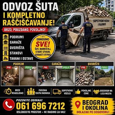 Usluga odvoza šuta i kompletnog raščišćavanja – brzo, pouzdano