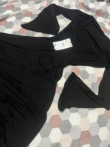 pantalone za plazu: Zara crna prozirna haljina za plažu - Model: duga maxi haljina od — 3