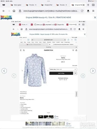 T-shirts: Original BARBA Napoli kosulja 41 KAO NOVA 100% cotton Made in Italy — 6