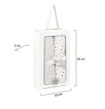 bez haljina: KikkaBoo Pelene od muslina – set 2 kom, 80x80, Dots Beige - Set — 2