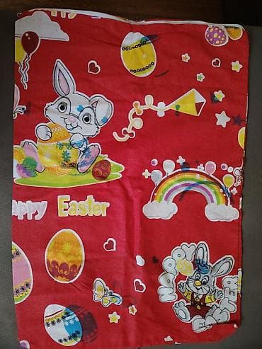 sobe za devojcice: Uskršnja ukrasna navlaka za jastuk – živopisni dezen - Tkanina sa — 1