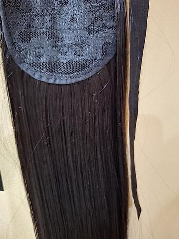 medicinske perike cena: Ekstenzija rep – duga, ravna, crna (1b) - Tip: ekstenzija za kosu u — 4