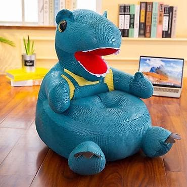 Foteljica za bebe Dino Green Mekana i udobna plišana foteljica u