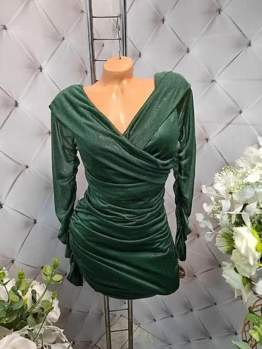 Dresses: Elegantne ženske haljine – večernji modeli sa dugim rukavima - — 5