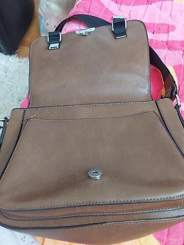 nine west torba za plazu: Ženska crossbody torba – braon - Materijal: eko koža, glatke teksture — 3