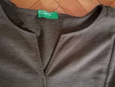 burme novi pazar cena: Benetton haljinica - tunika maslinasto zelene boje. Univerzalna — 1