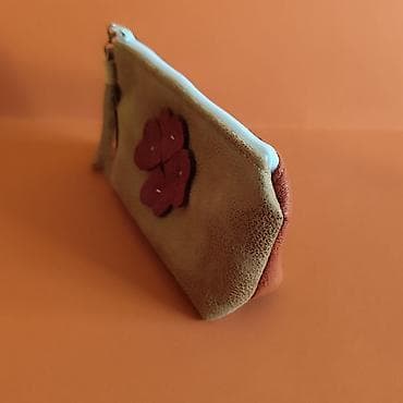 piero guidi neseser: Ručna torbica/neseser od eko kože u toplim zemljanim tonovima. Prednja — 4