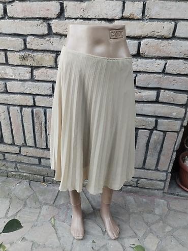 mona pantalone: Mona plisirana suknja – veličina L, kao nova struk poluobim 40,duzina — 2