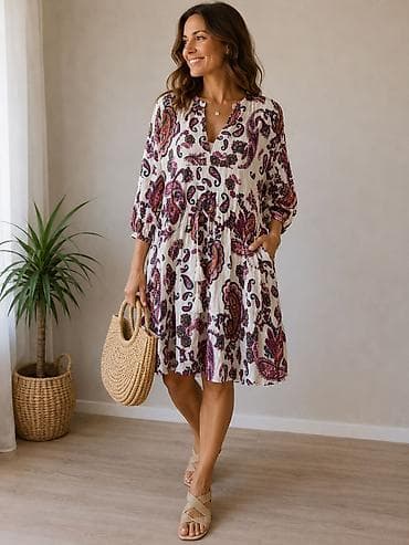 ZARA haljina 26 ili M - Boho/etno stil sa paisley printom u nijansama