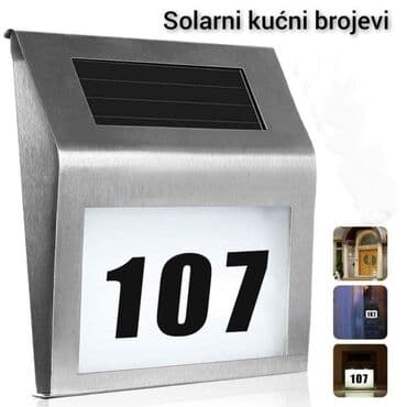 Cena 1800 din Led solarni kucni broj Dobro vidljiva velika ploča s