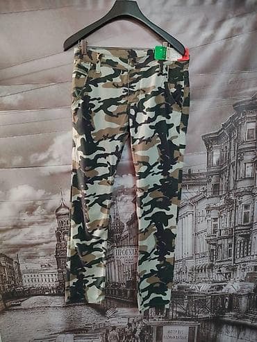odeća za bicikliste: Maskirne pantalone – slim/skinny kroj - Uzorak: klasični woodland — 2