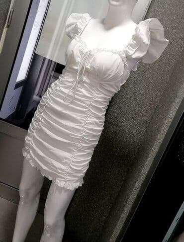 bajkerska jakna sa krznom: S (EU 36), color - White, Cocktail, Short sleeves — 3
