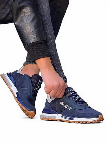 lacoste majice akcija: Lacoste muške patike – tamnoplave - Model sa kombinacijom mrežastih i — 1