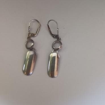 srebrni nakit kompleti: Set od 3 para srebrnih minđuša – geometrijski i moderni dizajn - Par — 2