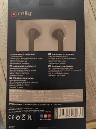 usisivači sa kesom: Celly Bluetooth slušalice sa ugrađenim mikrofonom omogućavaju bežično — 4