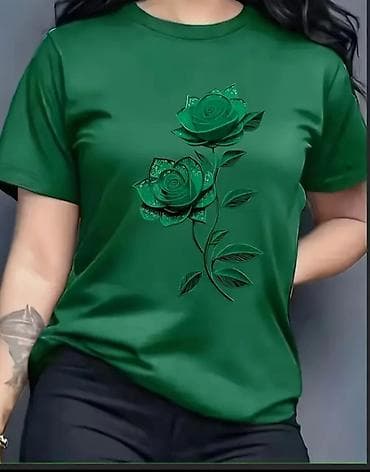 starke bele: Ženska majica kratkih rukava – tamnozelena - Boja: tamno zelena - — 1