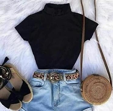 Rolka crop top sa elastinom. Crna,teget,roza,pink,borda,kajsija,neon