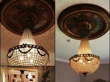 RS - Antique Chandeliers: 064/874-65-63 ☎️ Salonski kristalni luster ukrašen elementima od