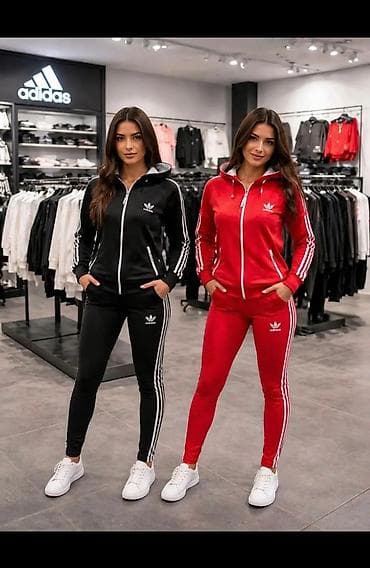 Ženske trenerke – Adidas stil, kompleti sa kapuljačom - Dvodijelni