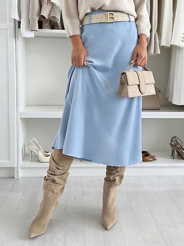 njujorker suknje: 💫Satenasta midi suknja A‑kroja
✅2200 din — 10