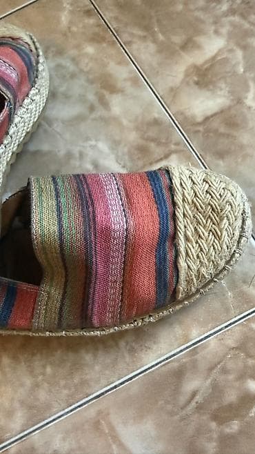 ženske cipele: Šarene espadrile sa štraftama( par puta obuvene, pokusaj, jer su mi — 8