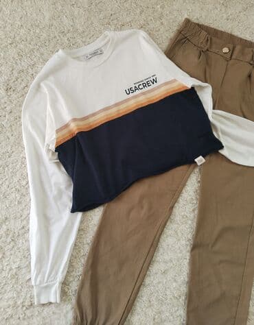 duks sa krznom: PULL&BEAR, XS (EU 34), Print, color - White — 1