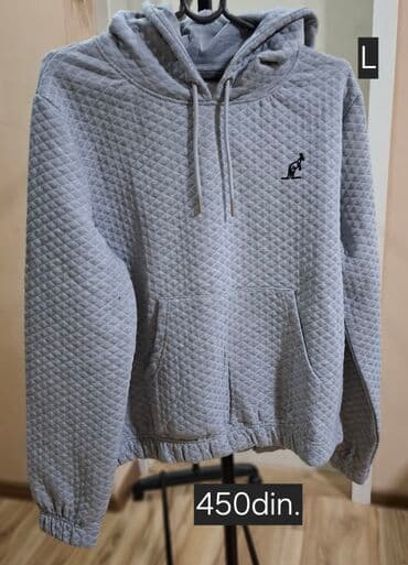 Suknje: Siva dukserica s kapuljačom, veličina L. - Materijal: prošivena — 1