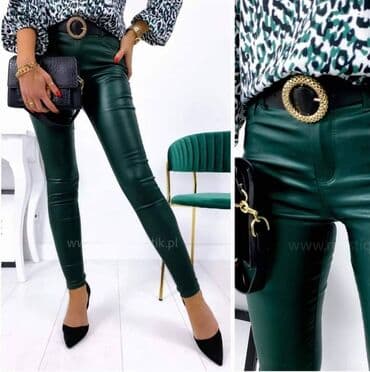 kozne helanke za punije: Hit pantalone od eko koze za puniji i vitkiji stas u puno lepih boja - — 3