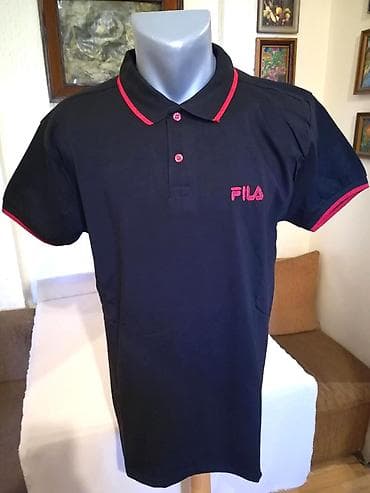 Men's T-shirt Fila, bоја - Crna