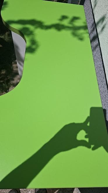 ikea kolica za odlaganje: Radni sto/šank sa talasastim izrezom – zelena — 2