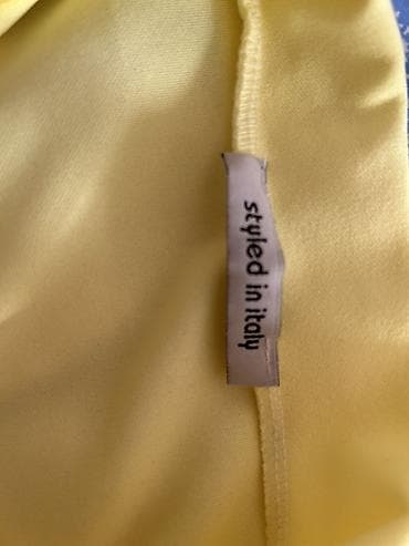 Haljine: Ženski žuti kombinezon sa kaišem - Model: šorc/suknja sa reverima i — 3