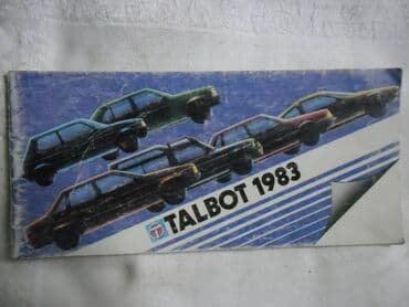 citanka sa knjizevnoteorijskim pojmovima za 1 razred: 1.Prospekt Talbot Horizon, A4, 23 str, francuski. 2.Prospekt Talbot — 4